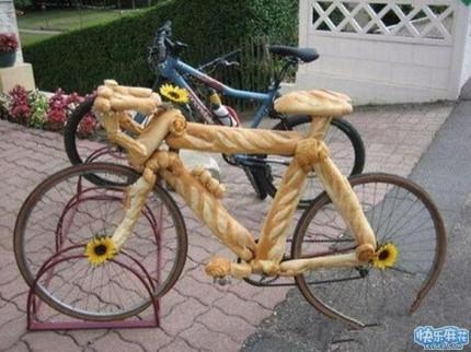 面包组成的自行车_搞笑_hao123上网导航